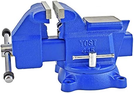 YOST VISE 445 שילוב משולב | צינור כלי עזר לרוחב לסת 4.5 אינץ 'ספסל ספסל | אחיזה מאובטחת עם בסיס